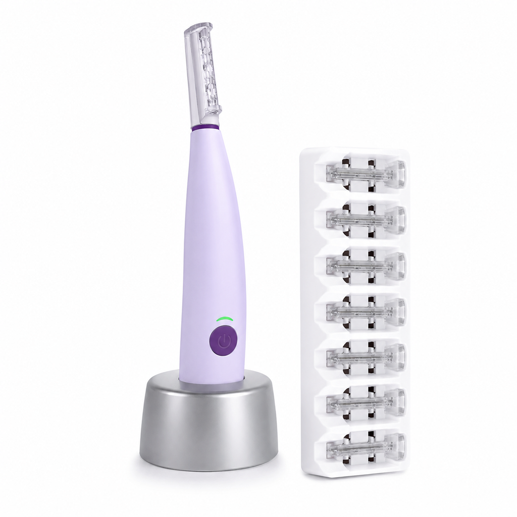 Dermaplaner rechargeable avec lumière LED intégrée
