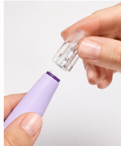 Dermaplaner rechargeable avec lumière LED intégrée